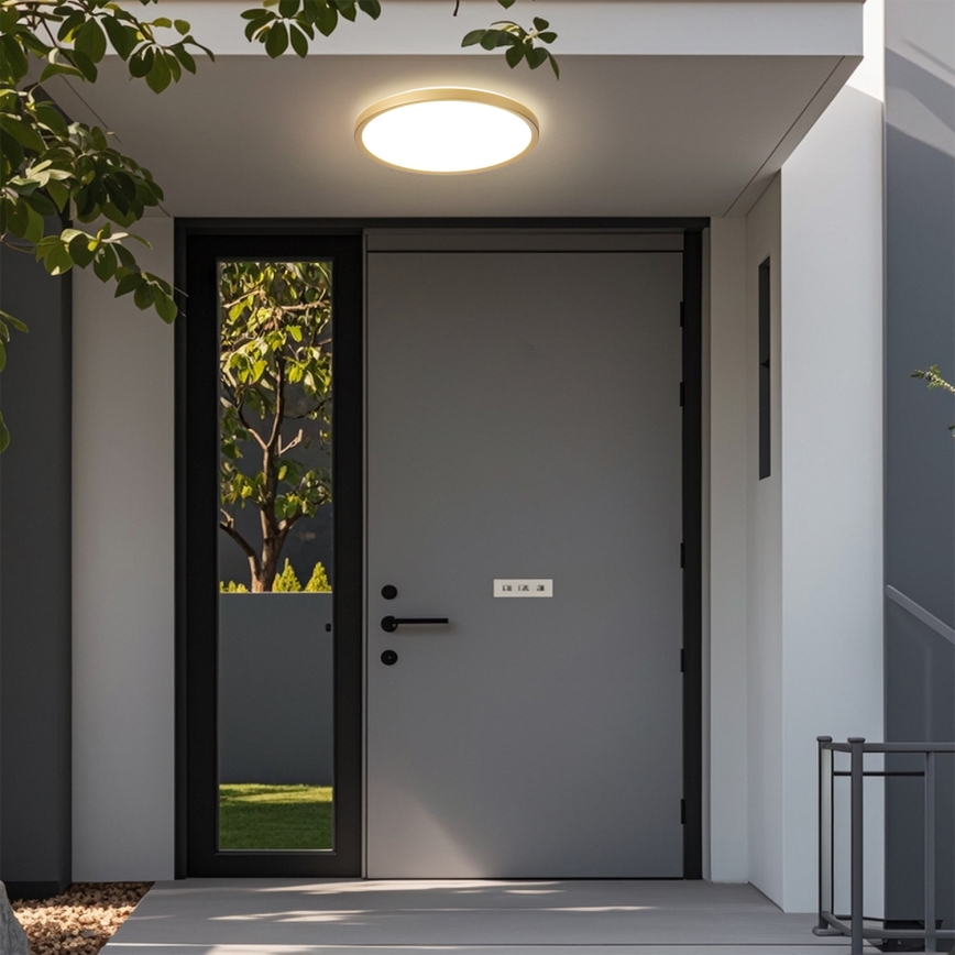 Brilagi - LED Φωτιστικό οροφής μπάνιου ULTRA SLIM LED/24W/230V Ø 42 cm χρυσό IP54