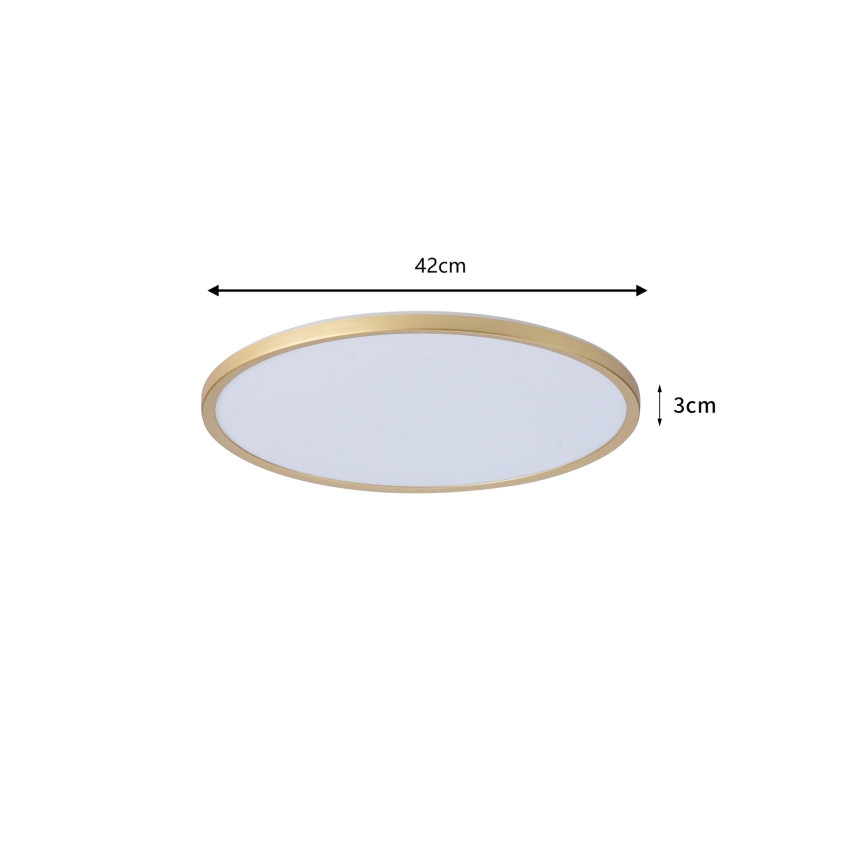 Brilagi - LED Φωτιστικό οροφής μπάνιου ULTRA SLIM LED/24W/230V Ø 42 cm χρυσό IP54