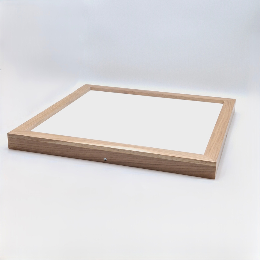 Brilagi - Φωτιστικό οροφής LED για μπάνιο WOODY FRAME, 50W/230V, 60x60 cm, IP44, σε απόχρωση δρυός