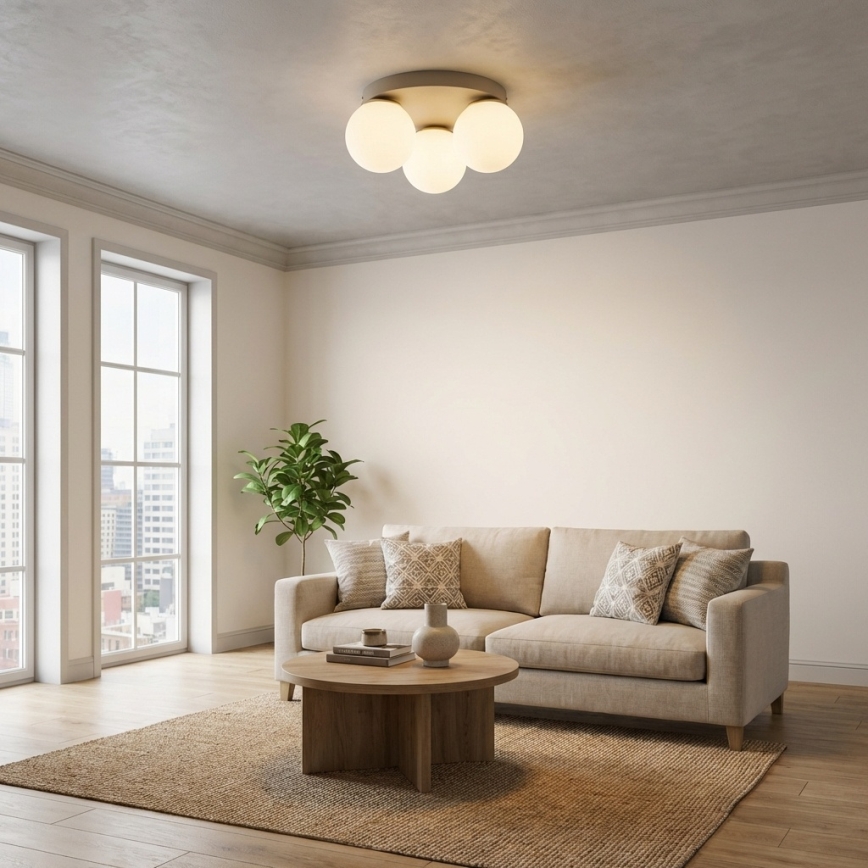 Brilagi - Φωτιστικό οροφής 1xE27/60W/230V Ø 15 cm μπεζ/χρυσό