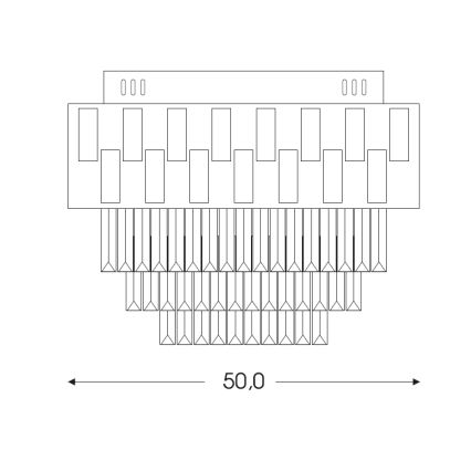 Brilagi - Φωτιστικό οροφής AURELIA, 5xE14/40W/230V, διάμ. 50 cm, μαύρο