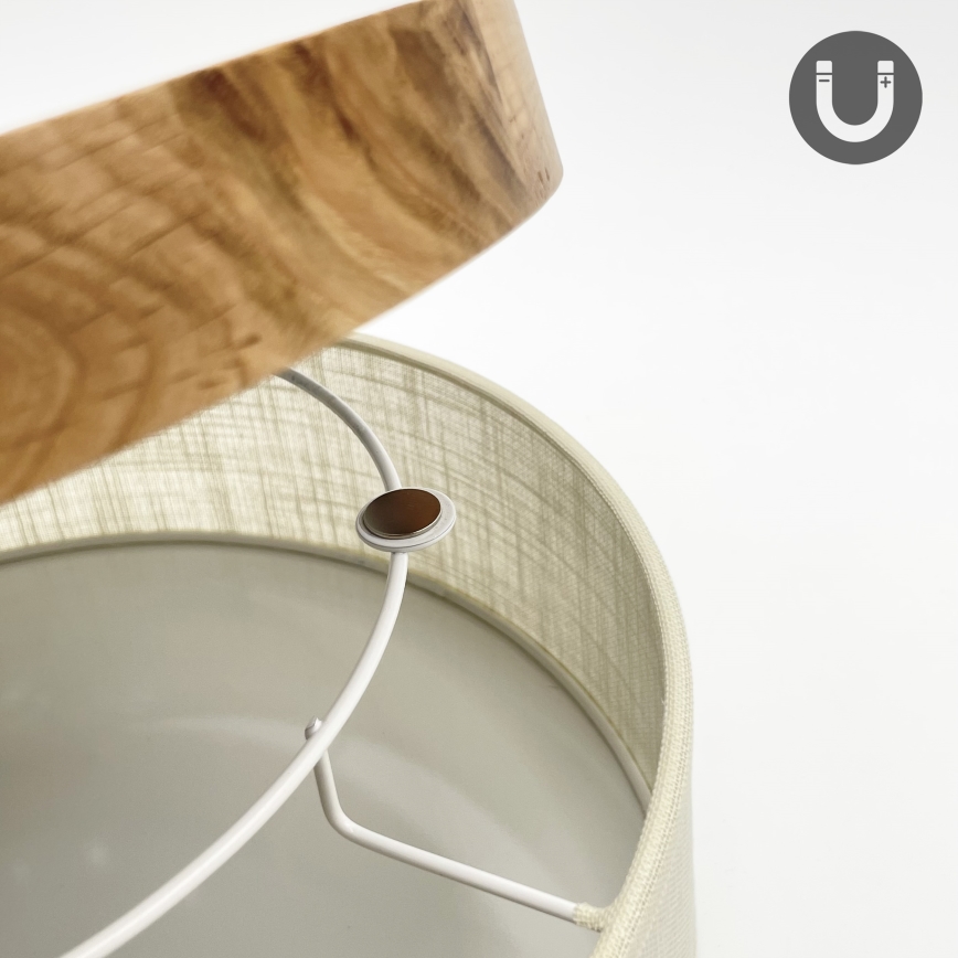 Brilagi - Φωτιστικό οροφής BELLADONNA LED/20W/230V, διάμ. 30 εκ., εκρού/δρυς