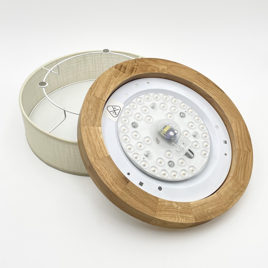 Brilagi - Φωτιστικό οροφής BELLADONNA LED/20W/230V, διάμ. 30 εκ., εκρού/δρυς