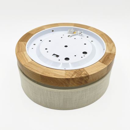 Brilagi - Φωτιστικό οροφής BELLADONNA LED/20W/230V, διάμ. 30 εκ., εκρού/δρυς