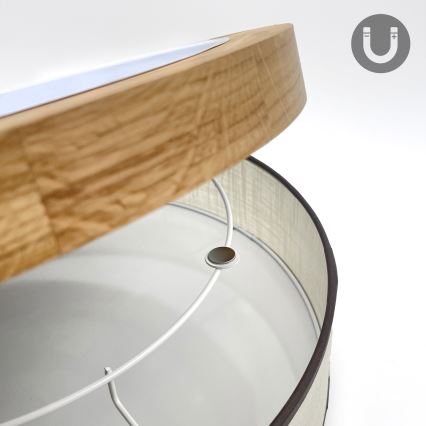 Brilagi - Φωτιστικό οροφής BELLADONNA LED/36W/230V Ø 40 cm κρεμ/δρυς