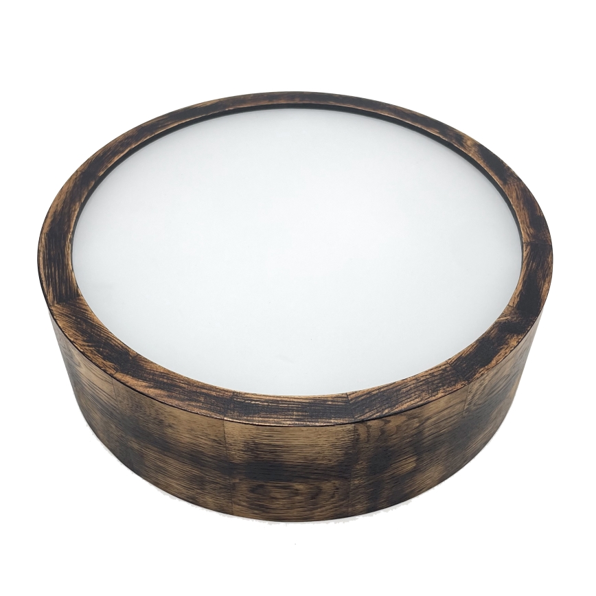 Brilagi - Φωτιστικό οροφής CARVALHO SMOKEY 1xE27/60W/230V από βελανιδιά διάμ. 27,5 εκ.