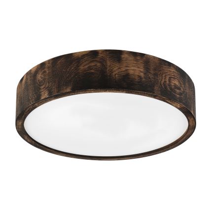 Brilagi - Φωτιστικό οροφής CARVALHO SMOKEY 2xE27/60W/230V σε απόχρωση δρυός διάμ. 37,5 cm