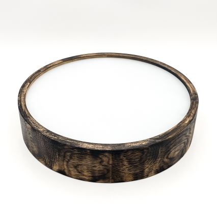 Brilagi - Φωτιστικό οροφής CARVALHO SMOKEY 2xE27/60W/230V σε απόχρωση δρυός διάμ. 37,5 cm