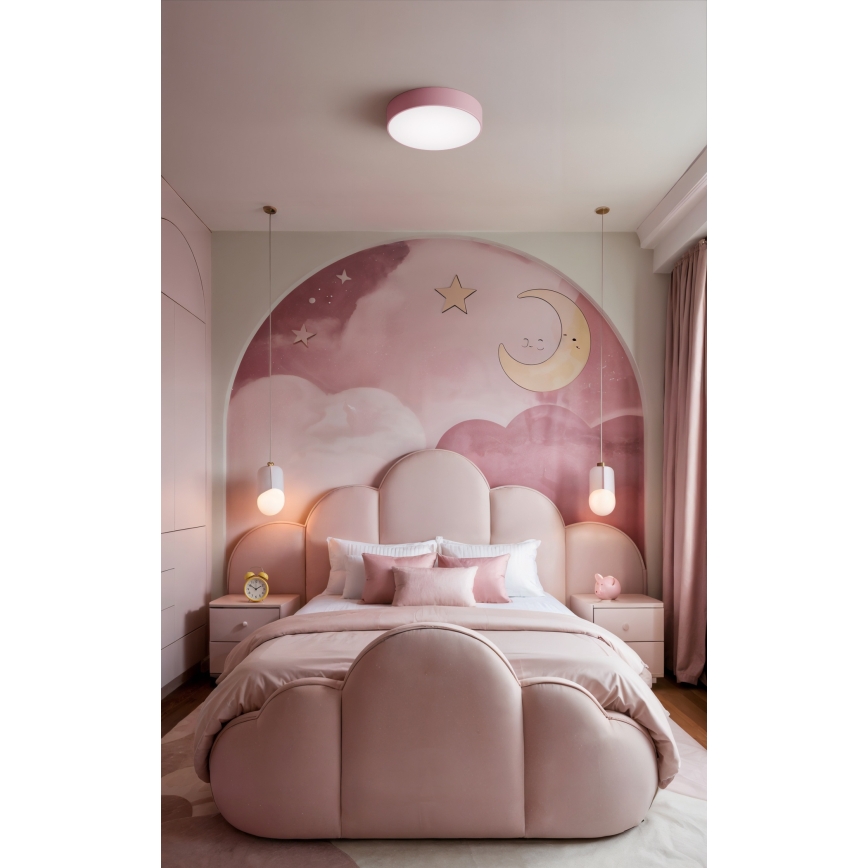 Brilagi - Φωτιστικό οροφής CLARE 3xE27/24W/230V Ø 40 cm ροζ