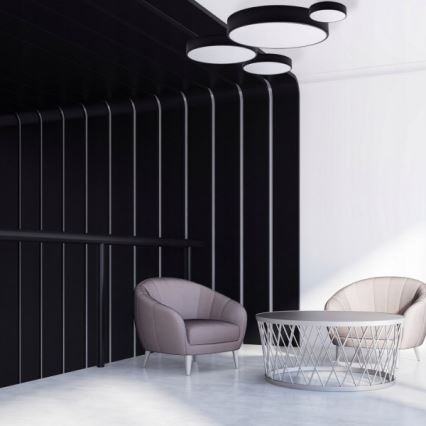 Brilagi - Φωτιστικό οροφής CLARE 6xE27/40W/230V διάμετρος 80 cm μαύρο