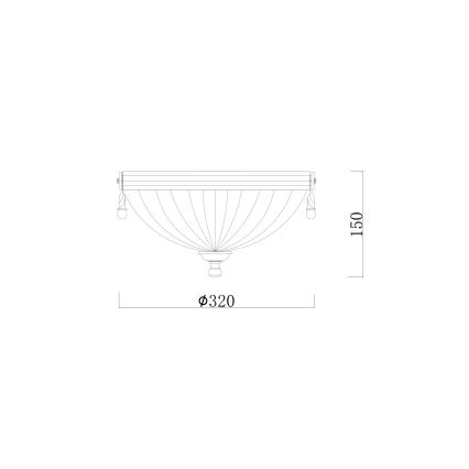 Brilagi - Φωτιστικό οροφής CLASSIC 2xE27/60W/230V ορείχαλκος