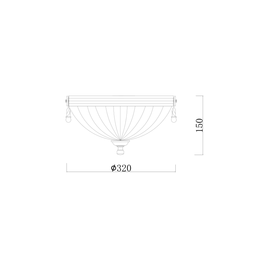 Brilagi - Φωτιστικό οροφής CLASSIC 2xE27/60W/230V ορείχαλκος