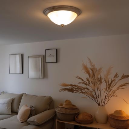 Brilagi - Φωτιστικό οροφής CLASSIC 3xE27/60W/230V κρεμ/πατίνα