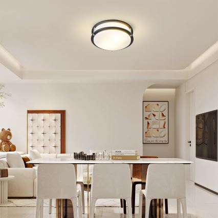 Brilagi - Φωτιστικό οροφής ELARO 2xE27/40W/230V, Ø 26 cm, μαύρο