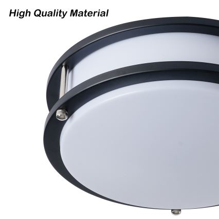 Brilagi - Φωτιστικό οροφής ELARO 2xE27/40W/230V, Ø 26 cm, μαύρο