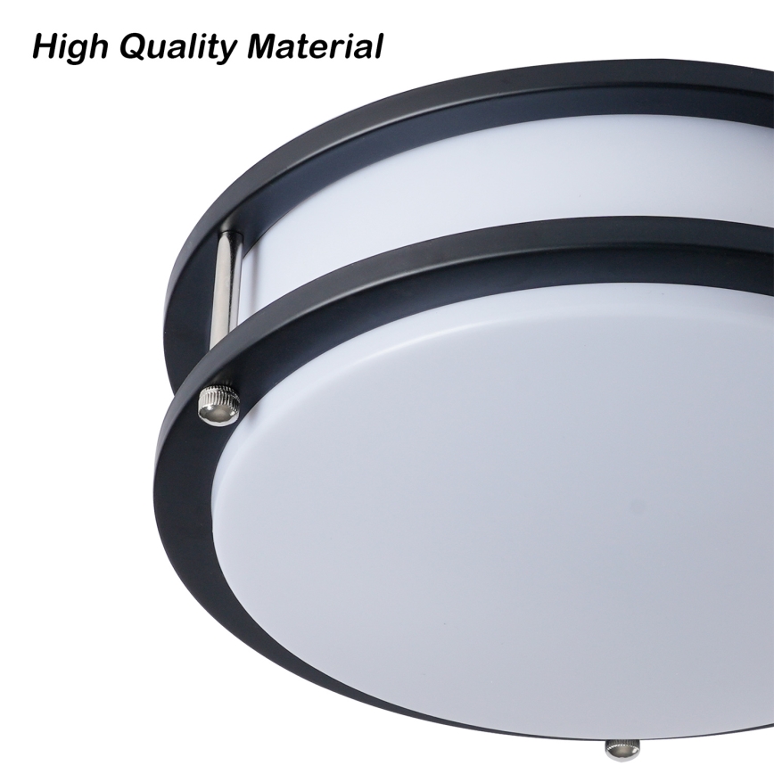 Brilagi - Φωτιστικό οροφής ELARO 2xE27/40W/230V, Ø 26 cm, μαύρο