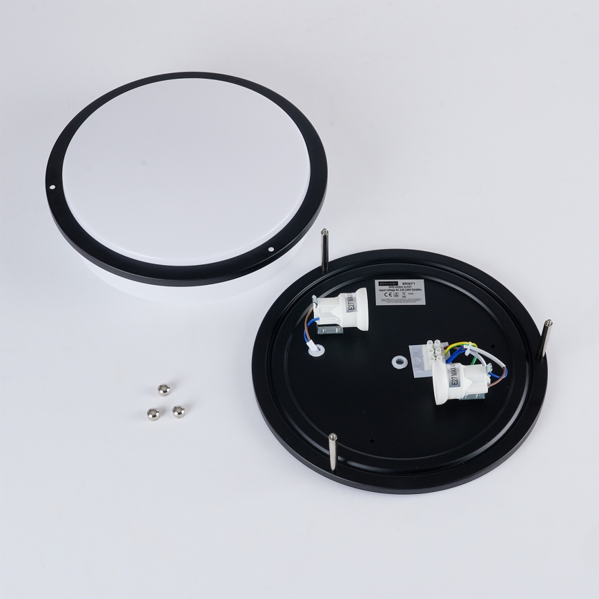 Brilagi - Φωτιστικό οροφής ELARO 2xE27/40W/230V, Ø 26 cm, μαύρο