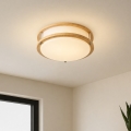 Brilagi - Φωτιστικό οροφής ELARO 2xE27/40W/230V Ø 26 cm με ξύλινο φινίρισμα