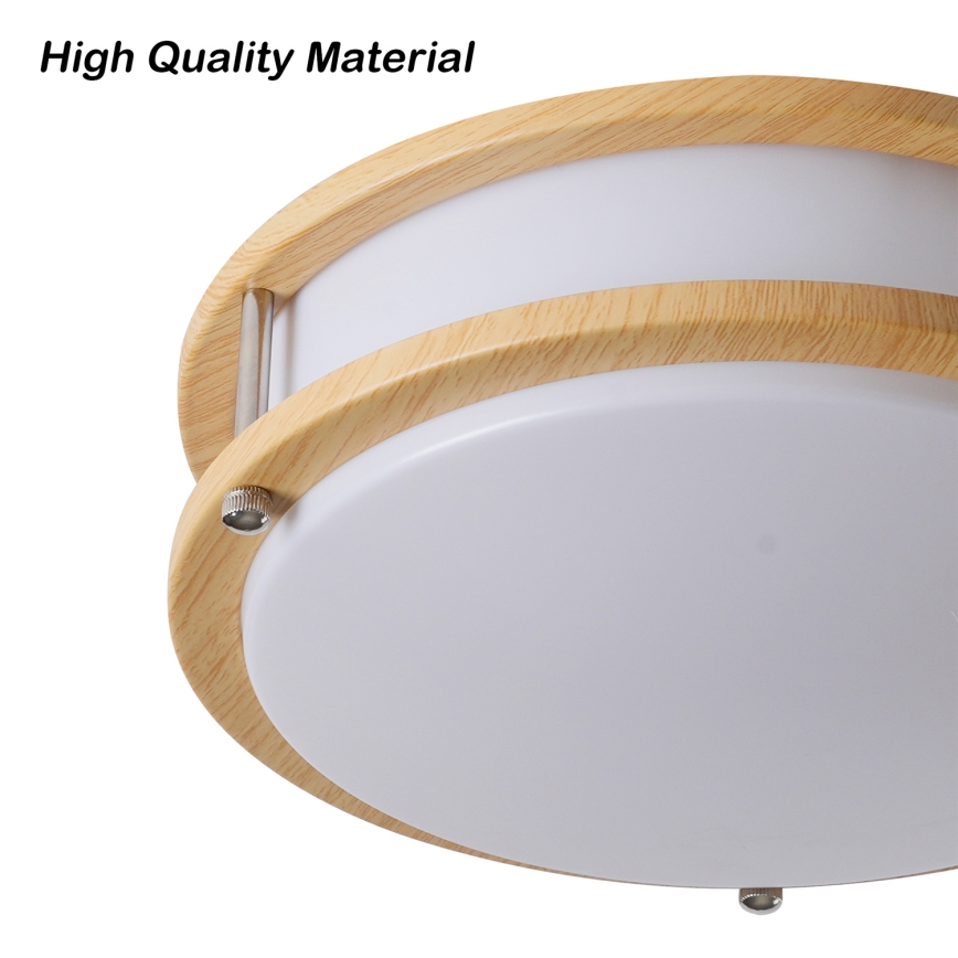 Brilagi - Φωτιστικό οροφής ELARO 2xE27/40W/230V Ø 26 cm με ξύλινο φινίρισμα