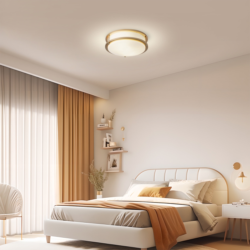 Brilagi - Φωτιστικό οροφής ELARO 2xE27/40W/230V Ø 26 εκ. χρυσό