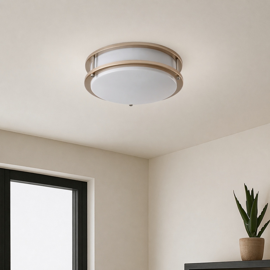 Brilagi - Φωτιστικό οροφής ELARO 2xE27/40W/230V Ø 26 εκ. χρυσό