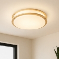 Brilagi - Φωτιστικό οροφής ELARO 4xE27/40W/230V Ø 41 cm φινίρισμα ξύλου