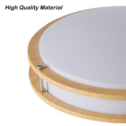 Brilagi - Φωτιστικό οροφής ELARO 4xE27/40W/230V Ø 41 cm φινίρισμα ξύλου
