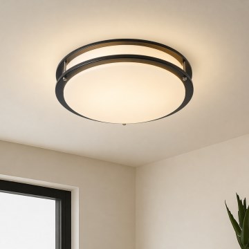Brilagi - Φωτιστικό οροφής ELARO 4xE27/40W/230V, διάμ. 41 cm, μαύρο