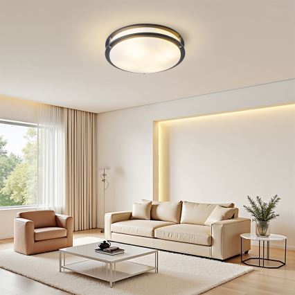 Brilagi - Φωτιστικό οροφής ELARO 4xE27/40W/230V, διάμ. 41 cm, μαύρο