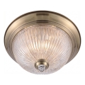 Brilagi - Φωτιστικό οροφής FRESCO 2xE27/40W/230V Ø 28 cm ορείχαλκο