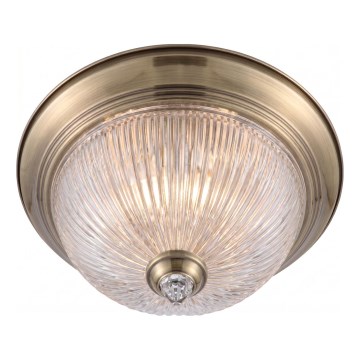 Brilagi - Φωτιστικό οροφής FRESCO 2xE27/40W/230V Ø 28 cm ορείχαλκο