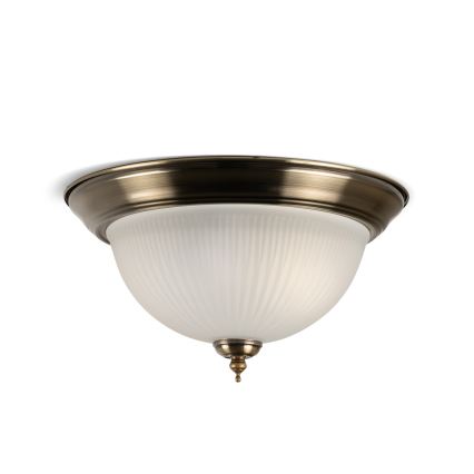 BRILAGI - Φωτιστικό οροφής FRESCO 2xE27/40W/230V Ø 28 cm ορείχαλκο