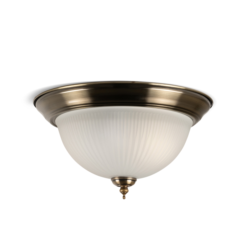 BRILAGI - Φωτιστικό οροφής FRESCO 2xE27/40W/230V Ø 28 cm ορείχαλκο