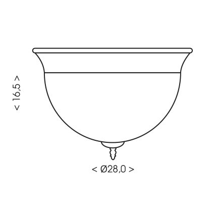 Brilagi - Φωτιστικό οροφής FRESCO 2xE27/40W/230V Ø 28 cm ορείχαλκο