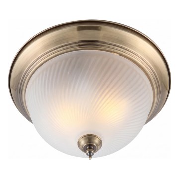 Brilagi - Φωτιστικό οροφής FRESCO 2xE27/40W/230V Ø 28 εκ. μπρούτζινο