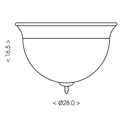Brilagi - Φωτιστικό οροφής FRESCO 2xE27/40W/230V Ø 28 εκ. μπρούτζινο