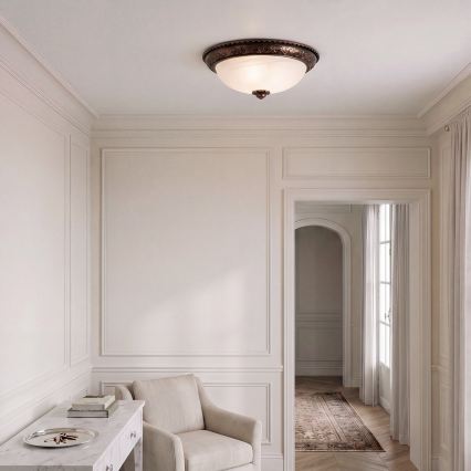 Brilagi - Φωτιστικό οροφής FRESCO 2xE27/40W/230V Ø 30 cm σε απόχρωση χαλκού