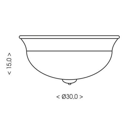 Brilagi - Φωτιστικό οροφής FRESCO 2xE27/40W/230V Ø 30 cm σε απόχρωση χαλκού