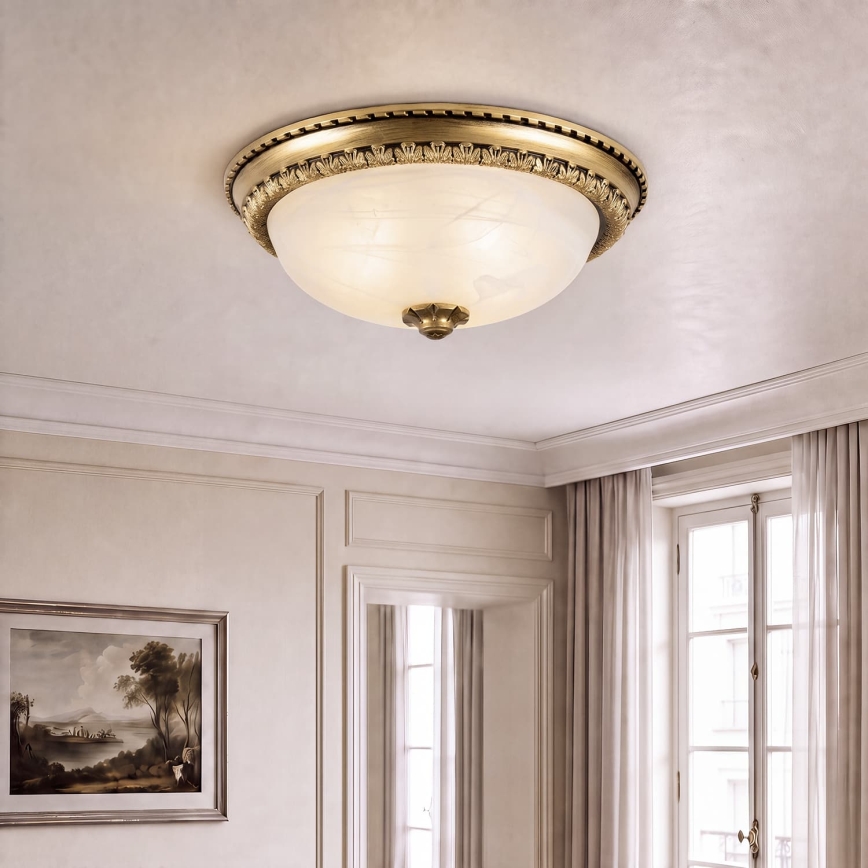 BRILAGI - Φωτιστικό οροφής FRESCO 2xE27/40W/230V Ø 30 cm μπρούτζινο