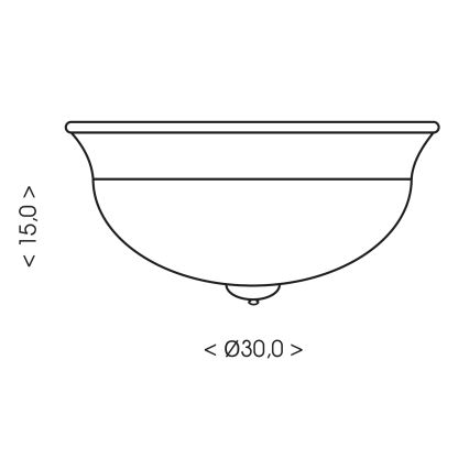 Brilagi - Φωτιστικό οροφής FRESCO 2xE27/40W/230V Ø 30 cm μπρούτζινο