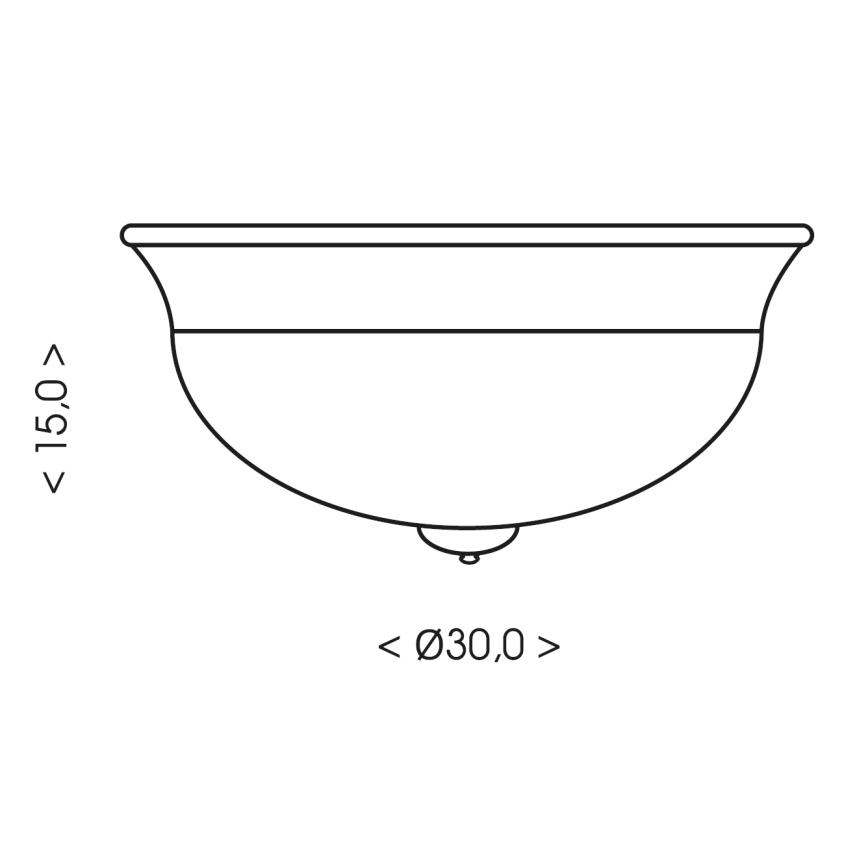 Brilagi - Φωτιστικό οροφής FRESCO 2xE27/40W/230V Ø 30 cm μπρούτζινο