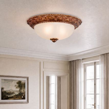 Brilagi - Φωτιστικό οροφής FRESCO 2xE27/40W/230V Ø 30 cm χρυσό