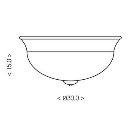 Brilagi - Φωτιστικό οροφής FRESCO 2xE27/40W/230V Ø 30 εκ. ασημί
