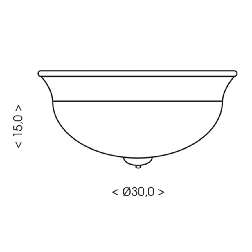 Brilagi - Φωτιστικό οροφής FRESCO 2xE27/40W/230V Ø 30 εκ. ασημί