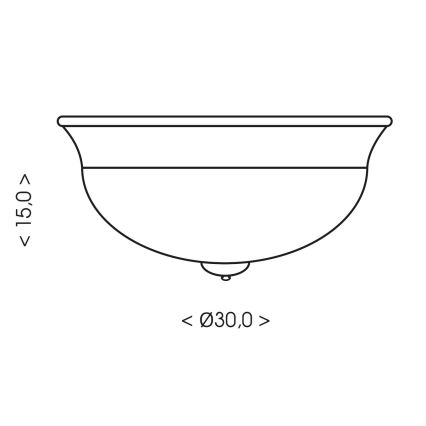 Brilagi - Φωτιστικό οροφής FRESCO 2xE27/40W/230V Ø 30 εκ. σε χρυσό