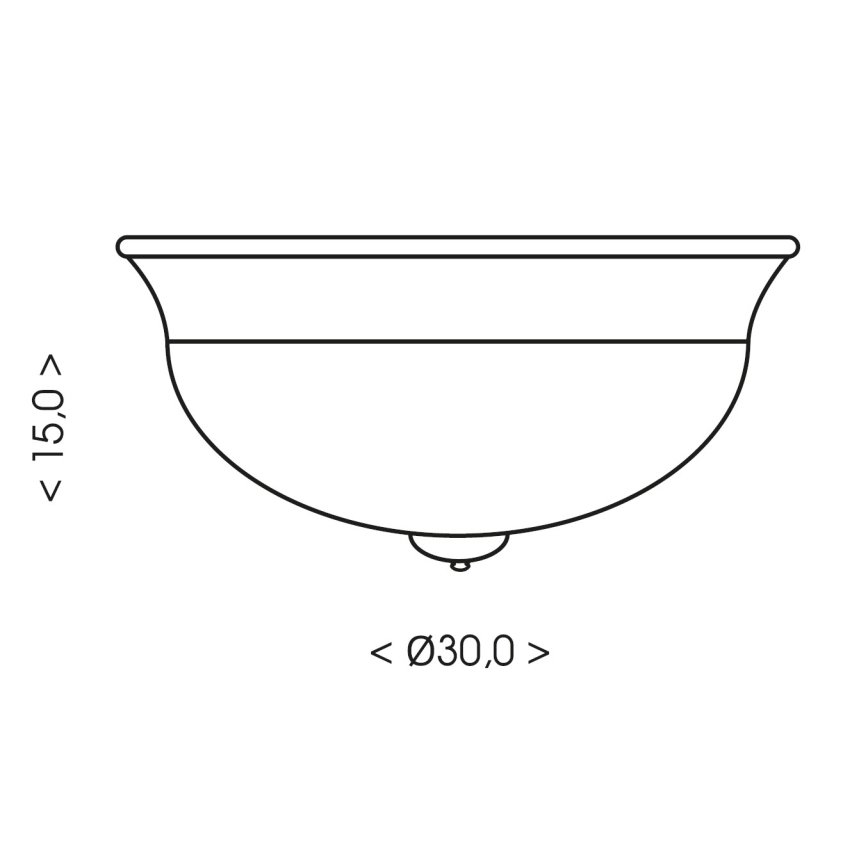 Brilagi - Φωτιστικό οροφής FRESCO 2xE27/40W/230V Ø 30 εκ. σε χρυσό