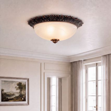 Brilagi - Φωτιστικό οροφής FRESCO 2xE27/40W/230V Ø 30 εκ. μπρονζέ