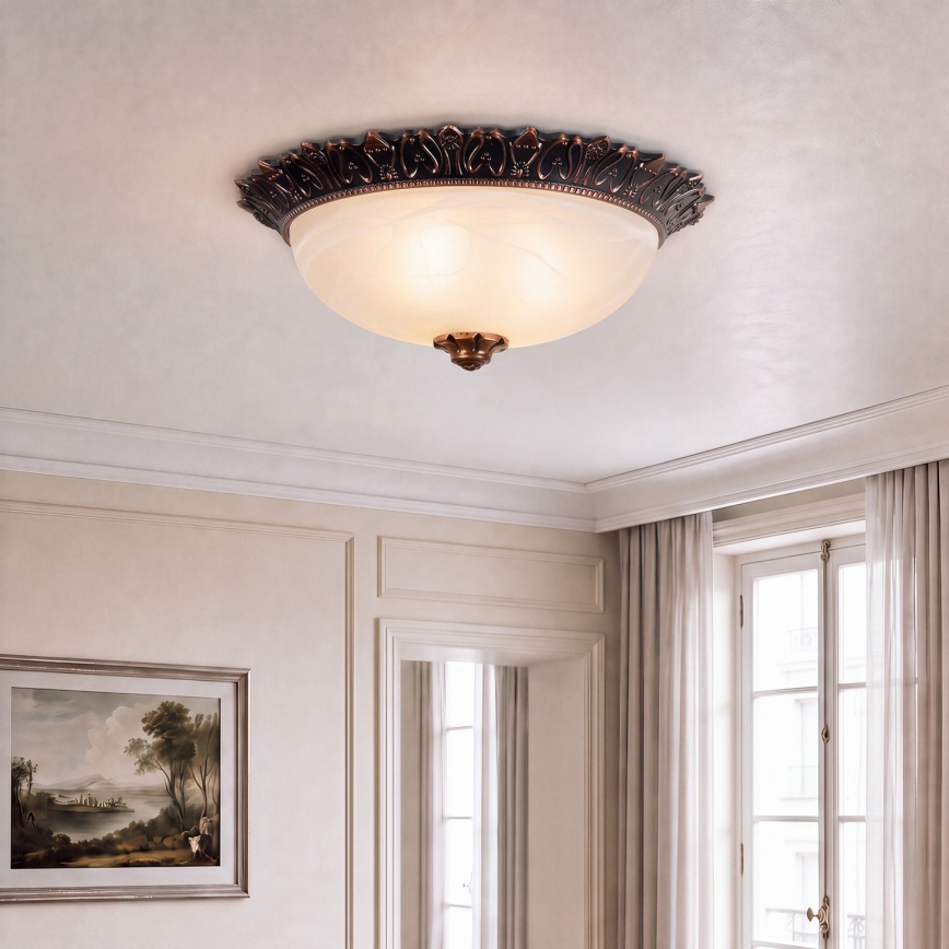 Brilagi - Φωτιστικό οροφής FRESCO 2xE27/40W/230V Ø 30 εκ. μπρονζέ