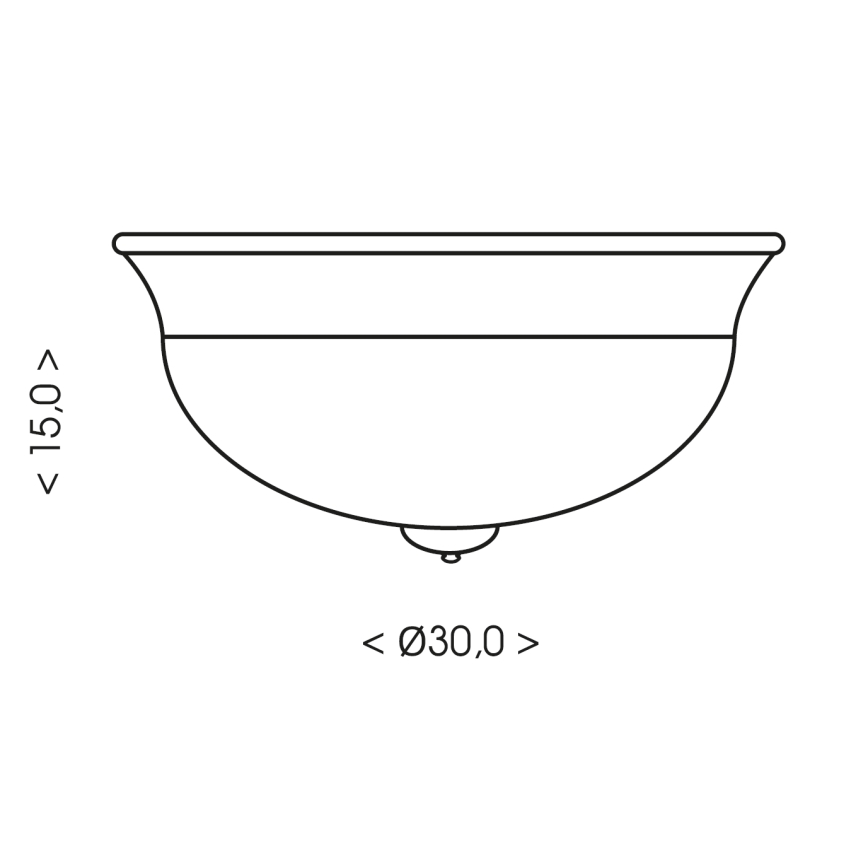 Brilagi - Φωτιστικό οροφής FRESCO 2xE27/40W/230V Ø 30 εκ. χρυσό