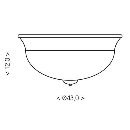 Brilagi - Φωτιστικό οροφής FRESCO 2xE27/40W/230V Ø 43 cm καφέ
